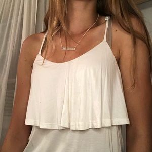 White flowy tank top